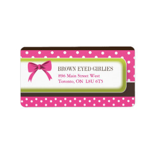 Cute Polk a Dot & Shipping Labels Adressetikett