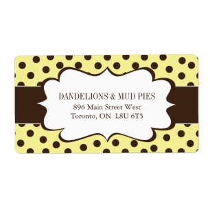 Cute Polk a Dot Shipping Labels Fraktsedel