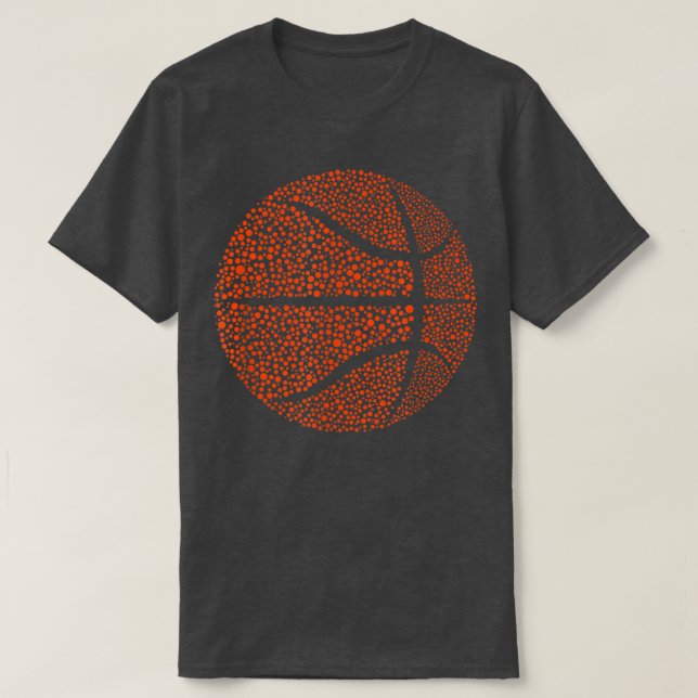 Cute Polka Dot Basketball Älskare Player Internati T Shirt (Design framsida)