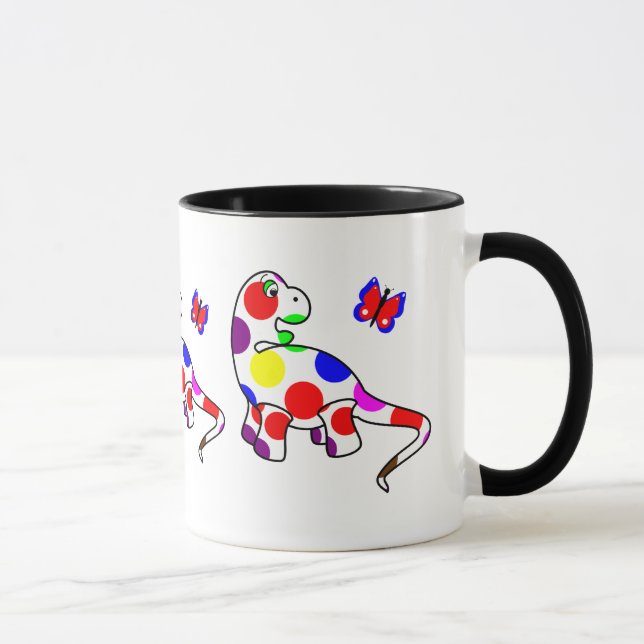 Cute Polka Dot Dinosaur Mugg (Höger)