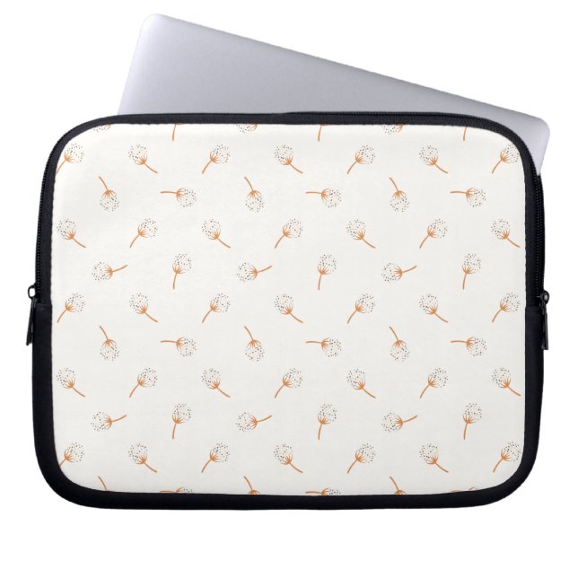 Cute Polka Dot Flower Mönster Laptop Fodral (Framsidan)