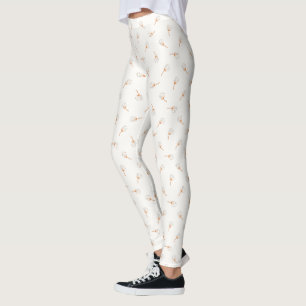 Cute Polka Dot Flower Mönster Leggings
