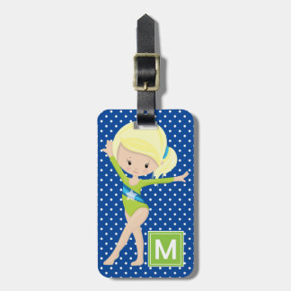 Cute Polka Dot Gymnast Bagagebricka