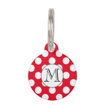 Cute Polka Dot Monogram Anpassningsbar Plocka valf