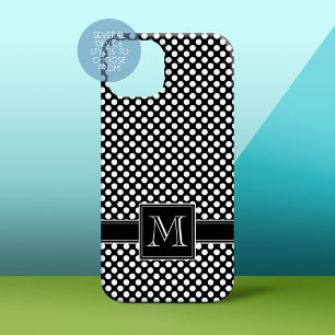 Cute Polka Dot Mönster och Monogram