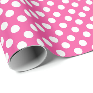 Cute Polka Dot Seamless Mönster på Rosa Background Presentpapper