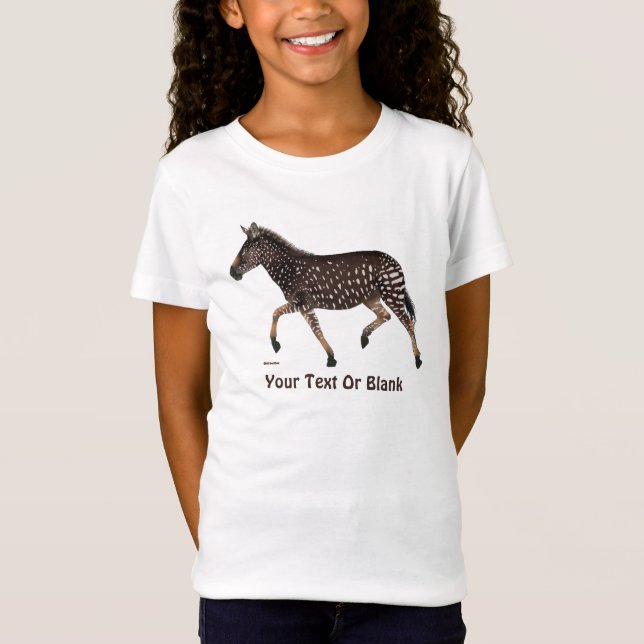 Cute Polka Dot Zebra T Shirt (Framsida)