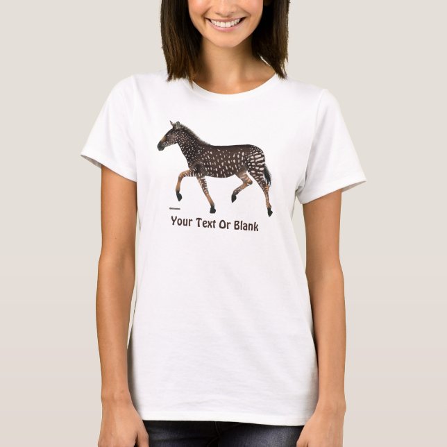 Cute Polka Dot Zebra T Shirt (Framsida)