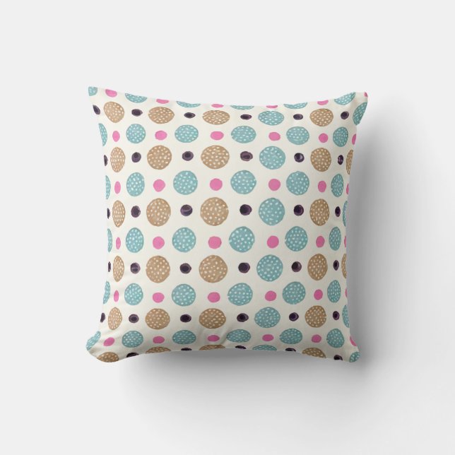 Cute Polka dots Mönster Kudde (Framsida)