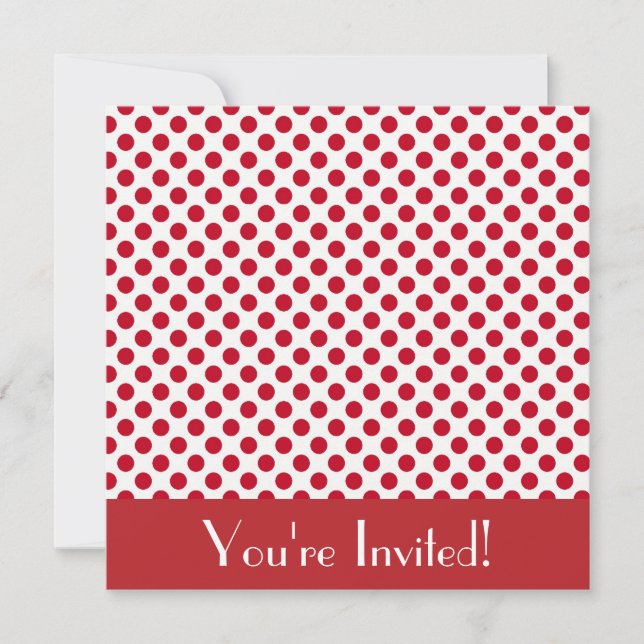 Cute Polka-punktinbjudan Inbjudningar (Framsida)