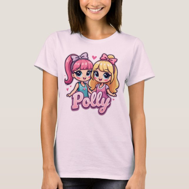 Cute Polly Dolls Figurer Tee for Women (Framsida)