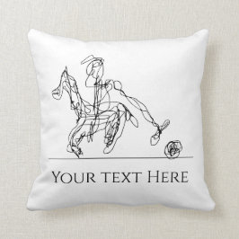 Cute Polo Player & Horse Kudde