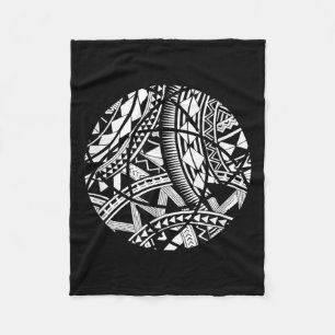 Cute Polynesian Tattoo Hawaiian Tribal Samoan - Gi Fleecefilt