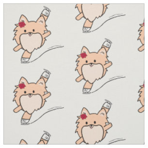 Cute Pom Figur Skalning Spiral Tyg