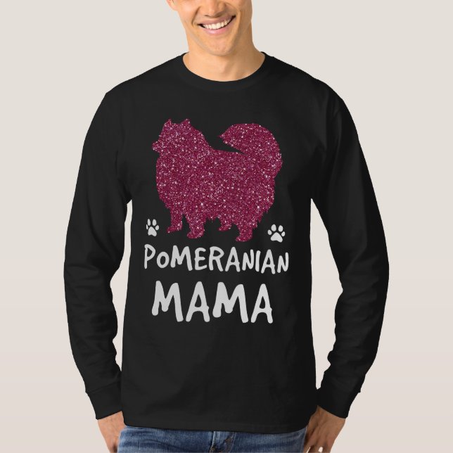 Cute Pom Hund Funny Pommern Mamma Pet Owner T Shirt (Framsida)