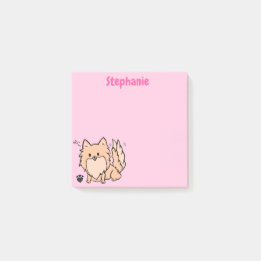 Cute Pom-Rosa Post-it Block