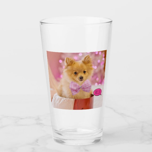 Cute Pomeranian Puppy Glass Glaskopp (Framsida)