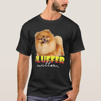 Cute Pommern Fluffernutter Fluffy Hund älskare Gra T Shirt