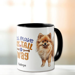 Cute Pommern Hund du gör min Svan-påse Mugg