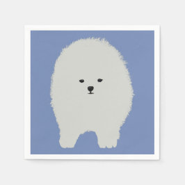 Cute Pommern Hund, Fluffy Hund Art Pappersservett