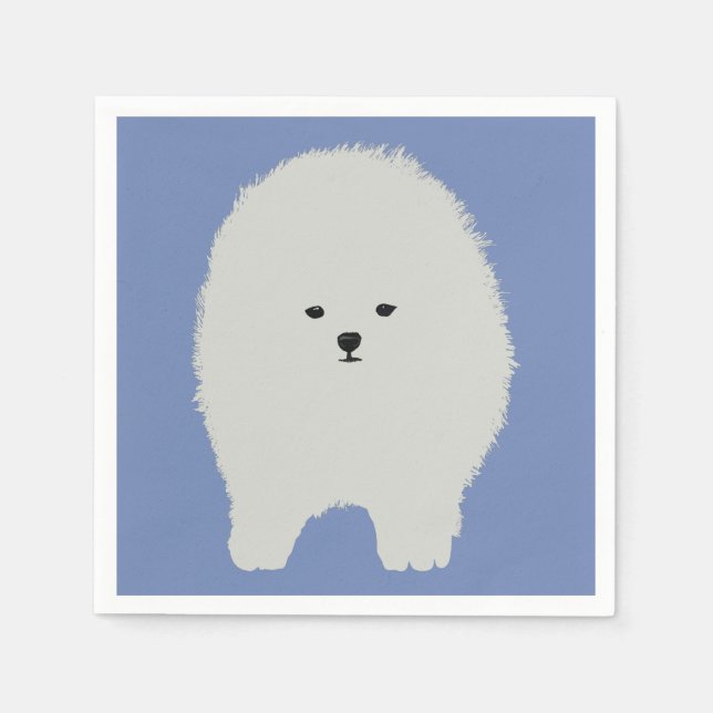 Cute Pommern Hund, Fluffy Hund Art Pappersservett (Framsidan)