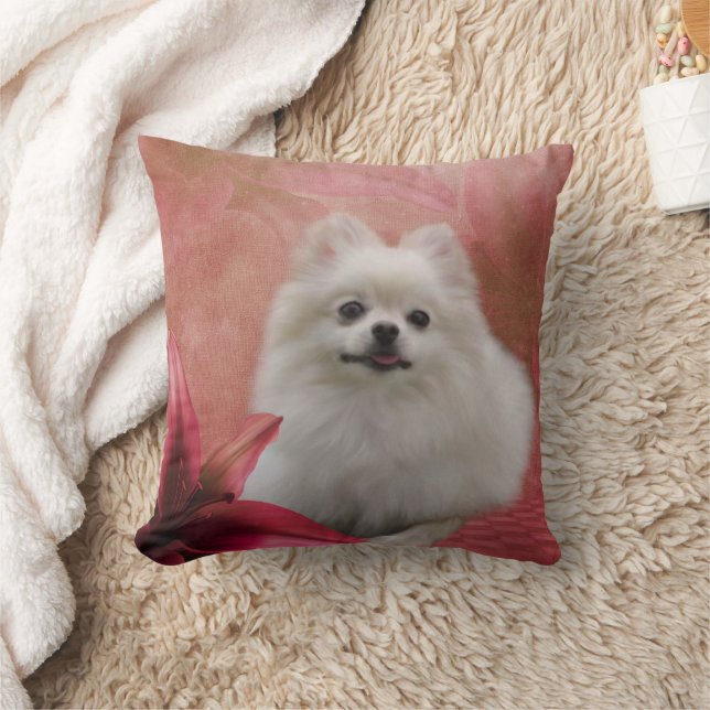 Cute Pommern Hund Kudde (Filt)
