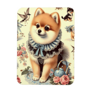 Cute Pommern-målning Magnet