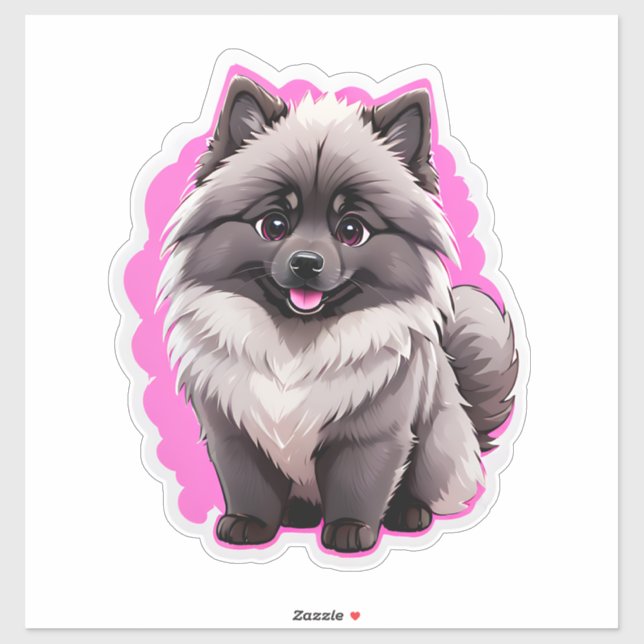 Cute Pommern Puppy Klistermärken (Ark)