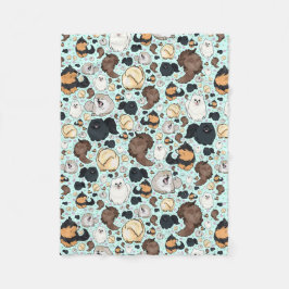 Cute Pommern Throw Blanket, Small Fleecefilt