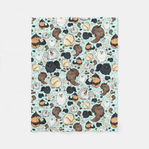 Cute Pommern Throw Blanket, Small Fleecefilt
