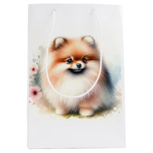 Cute Pommernas vattenfärgillustration