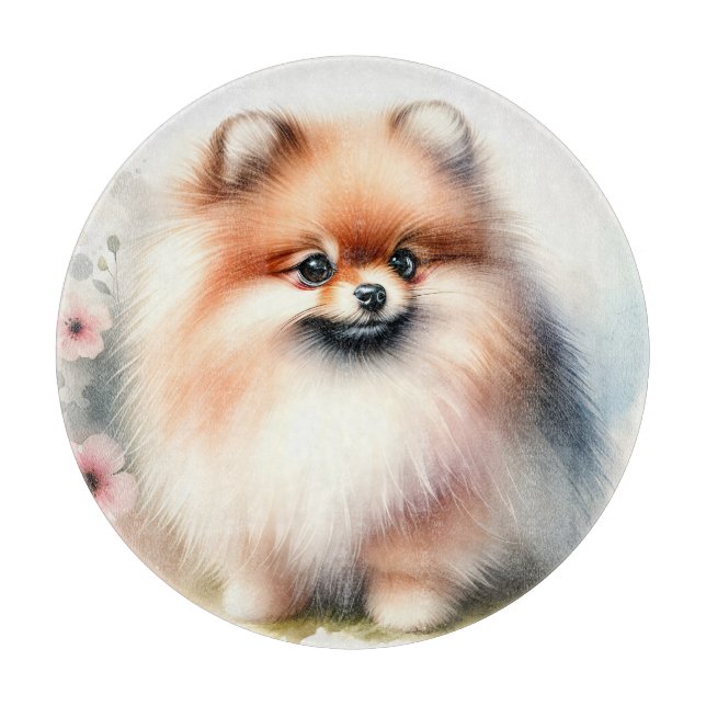 Cute Pommernas vattenfärgillustration (Framsidan)