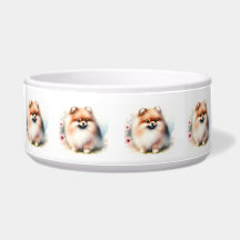 Cute Pommernas vattenfärgillustration