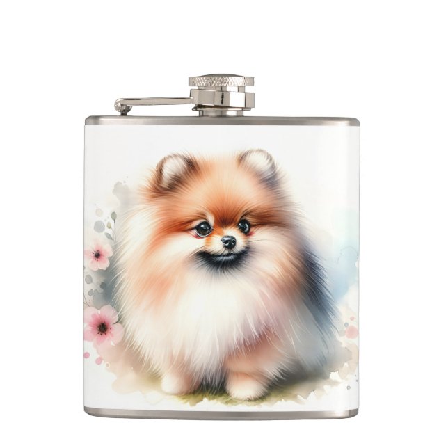 Cute Pommernas vattenfärgillustration Fickplunta (Framsidan)