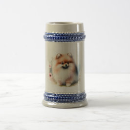Cute Pommernas vattenfärgillustration Sejdel