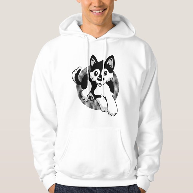 Cute Pomsky Hund älskare Gift Hund Owner Hoodie (Framsida)