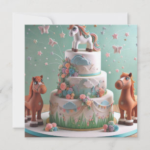 CUTE PONIES THEMED BIRTHDAY CAKE INBJUDNINGAR