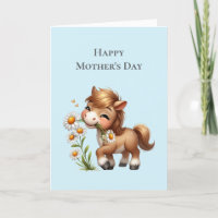 Cute Pony Eating Daisy Mors dag