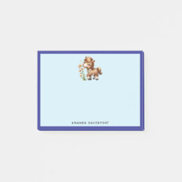 Cute Pony Eating Daisys Post-it Block