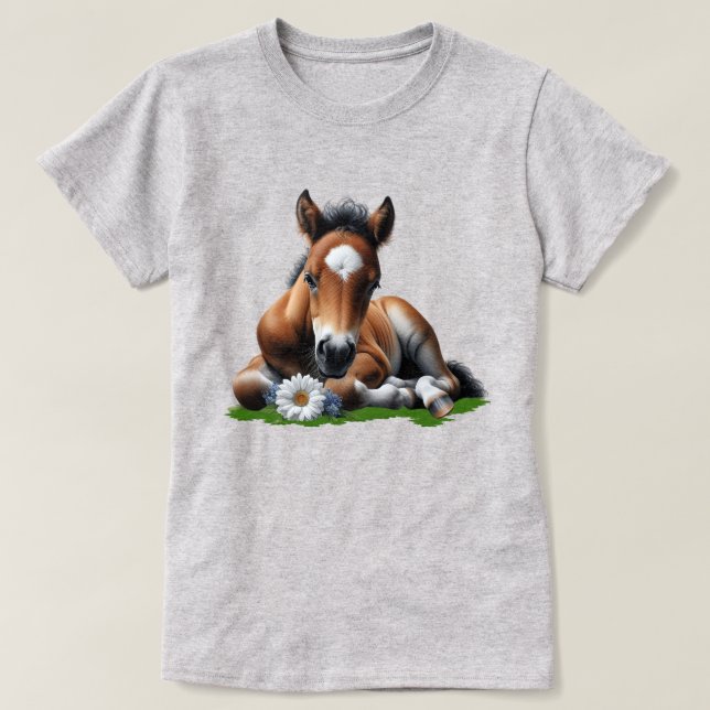 Cute Pony Foal T Shirt (Design framsida)