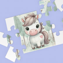 Cute Pony i en Whimsical Forest Jigszle Puzzle