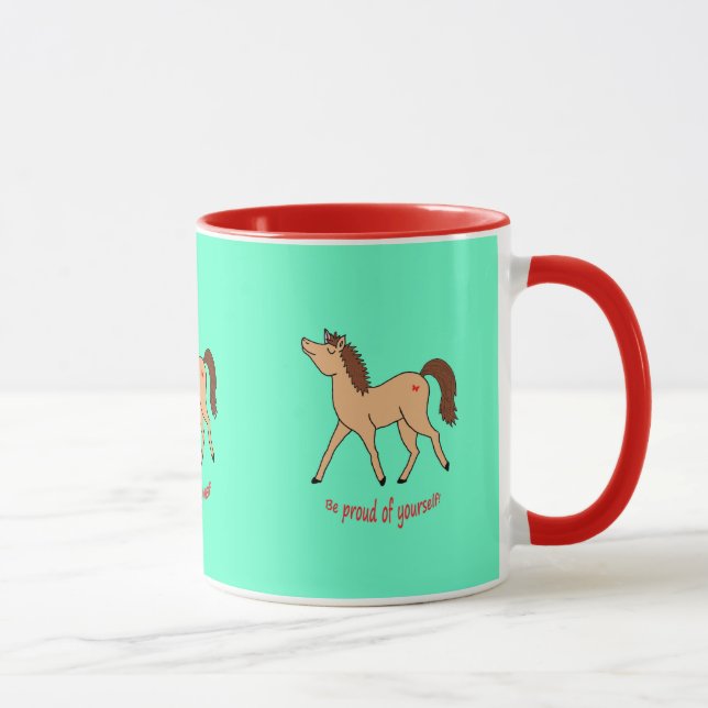 Cute Pony med din egen offert Mugg (Höger)