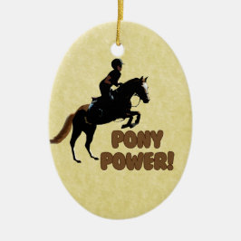 Cute Pony Power Equestrian Julgransprydnad Keramik