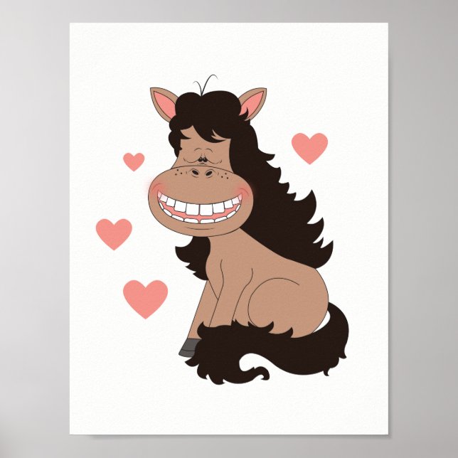 Cute Pony Tecknad Poster (Framsidan)