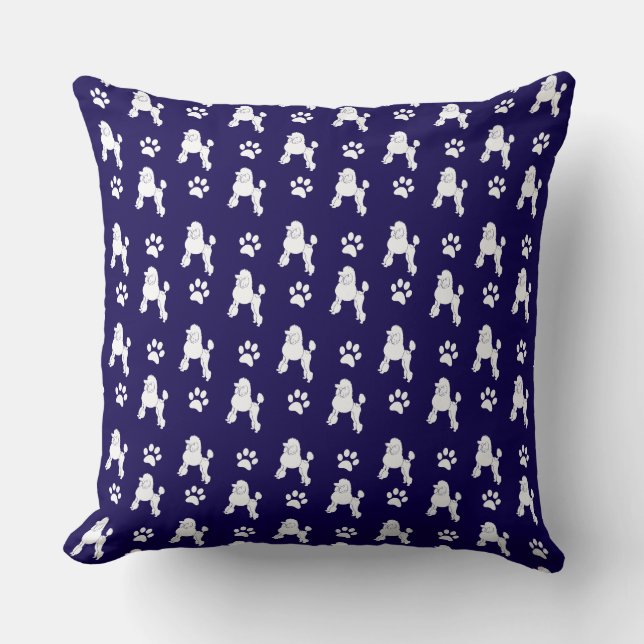 Cute Poodle Throw Pillow Kudde (Framsida)