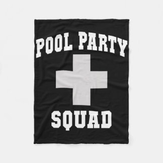 Cute Pool Party Squad Dad Cruise Swim Scu Surfing  Fleecefilt