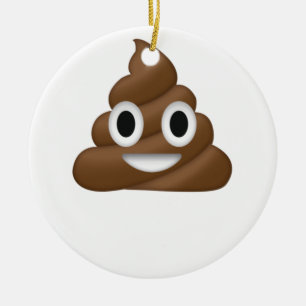 Cute Poop Emoji Julgransprydnad Keramik