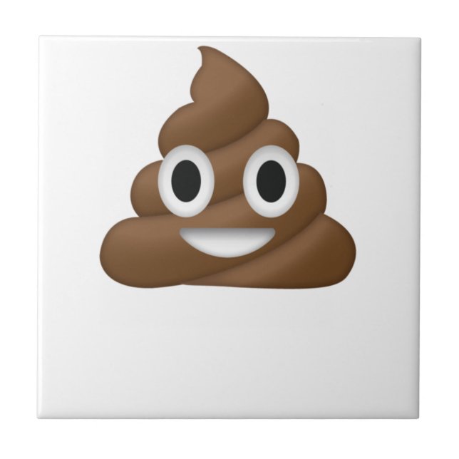 Cute Poop Emoji Kakelplatta (Framsidan)