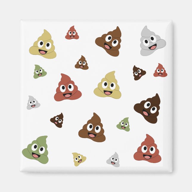 Cute Poop emoji, konstiga presentidéer Magnet (Framsidan)