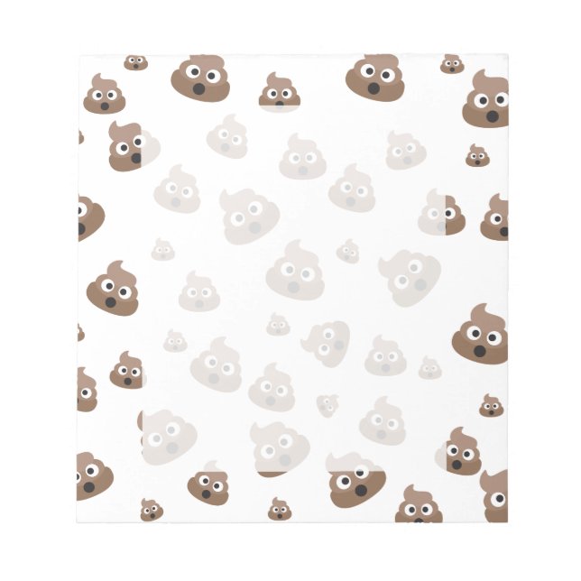 Cute Poop Emoji Mönster Anteckningsblock (Framsida)
